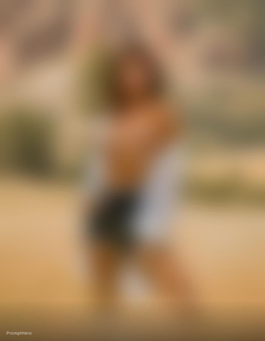 AI generated: A photorealistic portrait of an adult woman from a reference photo. She stands in a field of tall, g...