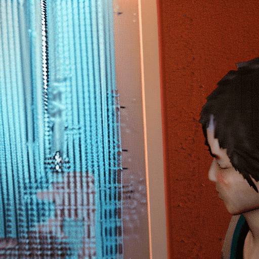 AI generated: Ellie from The Last of Us taking a shower.