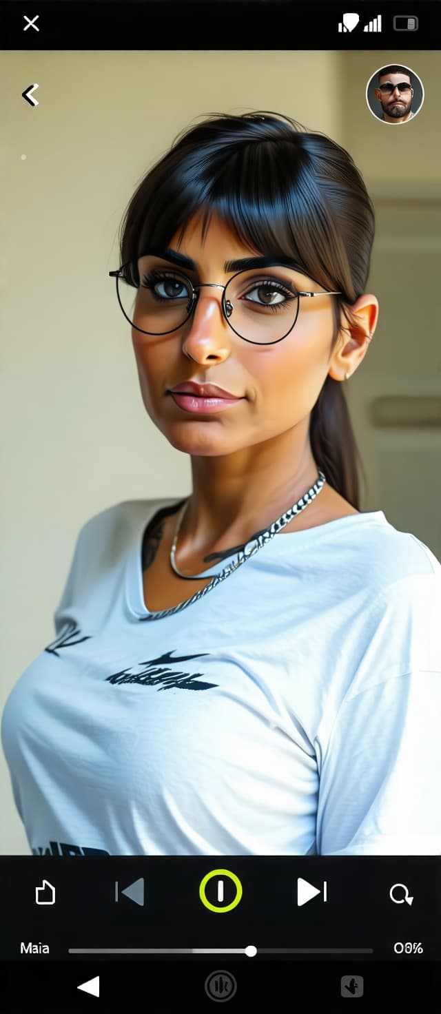 AI generated: Mia Khalifa in GTA Style,HDR,HIGH Contrast,bright colors