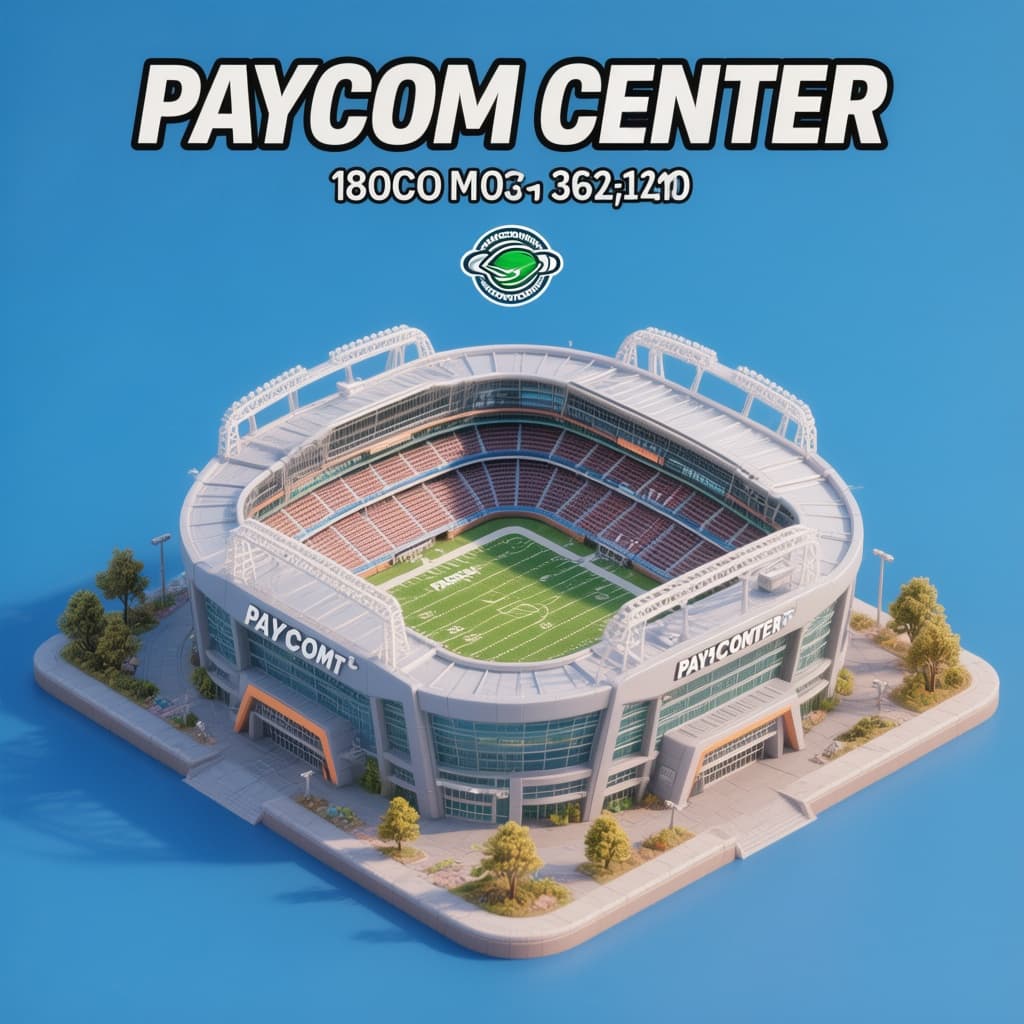 AI generated: NanoBanana Prompt: Present a clear, 45° top-down isometric miniature 3D cartoon scene of PAYCOM CENT...