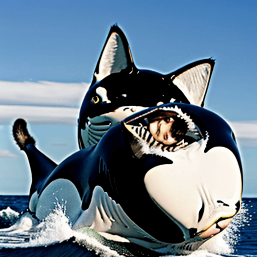 AI generated: cat and orca hybrid