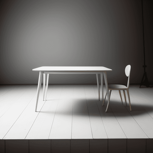 AI generated: USM Haller Table shot in a professional photo studio, Fujifilm GFX 100S, GF 80mm f/1.7 lens, table's...