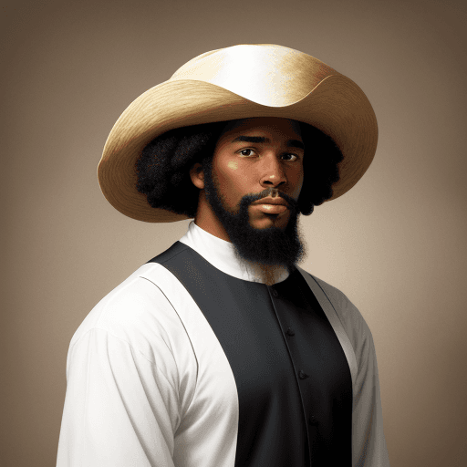 AI generated: An afro-american amish man 