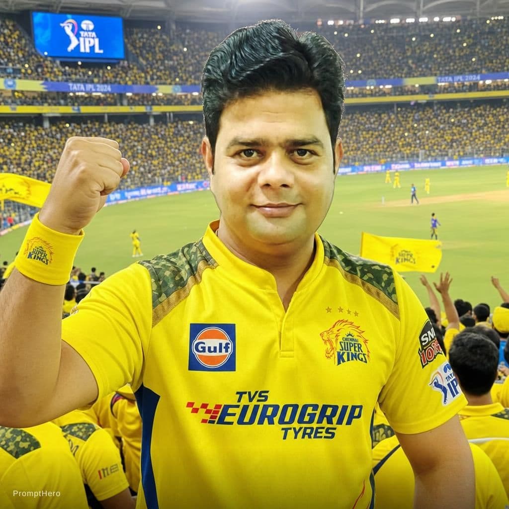 AI generated: make a pic enjoying in the IPL match in India