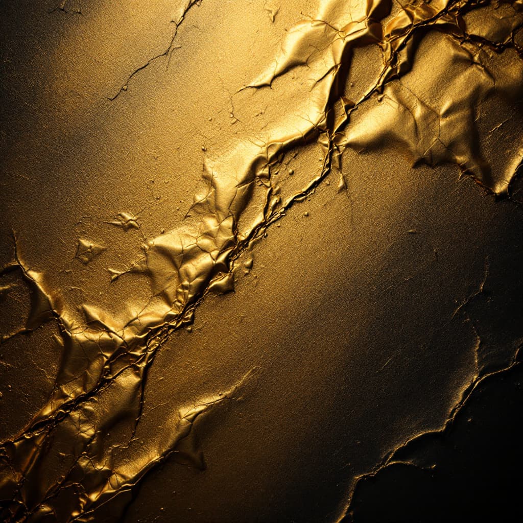 AI generated: An ultra-high-definition close-up of rich, textured gold leaf, exuding luxury and sophistication. Th...