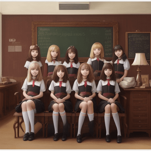 AI generated: A class of girls 
