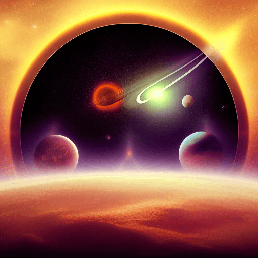 AI generated: space ambient music, album art - 