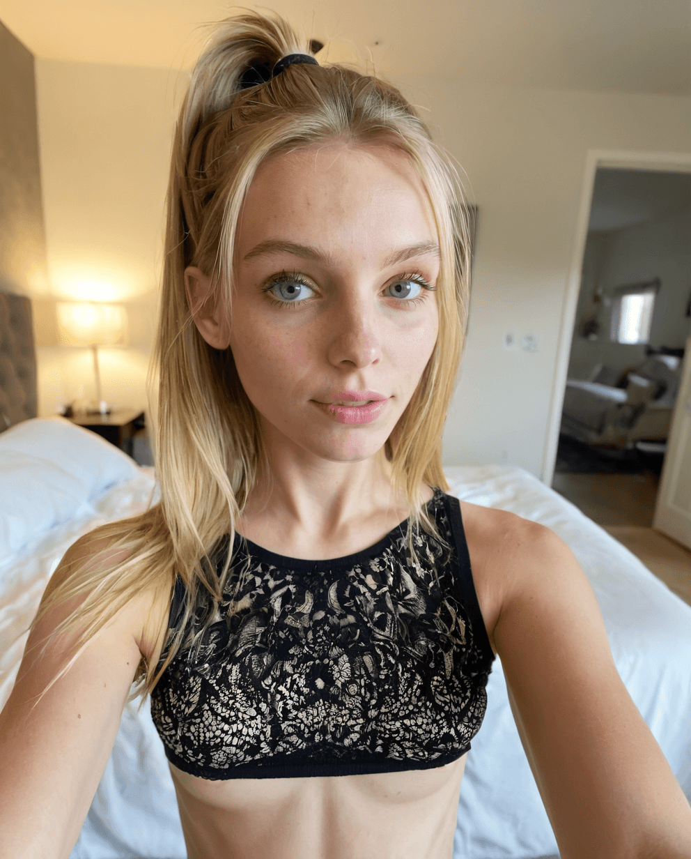 AI generated: <lora:AverySDXL:0.7>, (Candid perspective from the thighs upward: 1.3), (with ultra detailed face: 1...