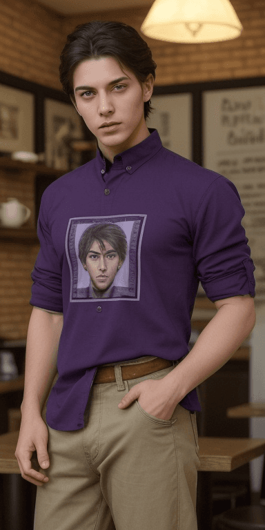 AI generated: (( fully clothed )){{  He is perceptive, sensitive, and gentle. This male exudes a energetic aura, c...