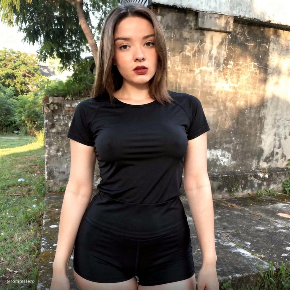 AI generated: Female wearing thight bikini