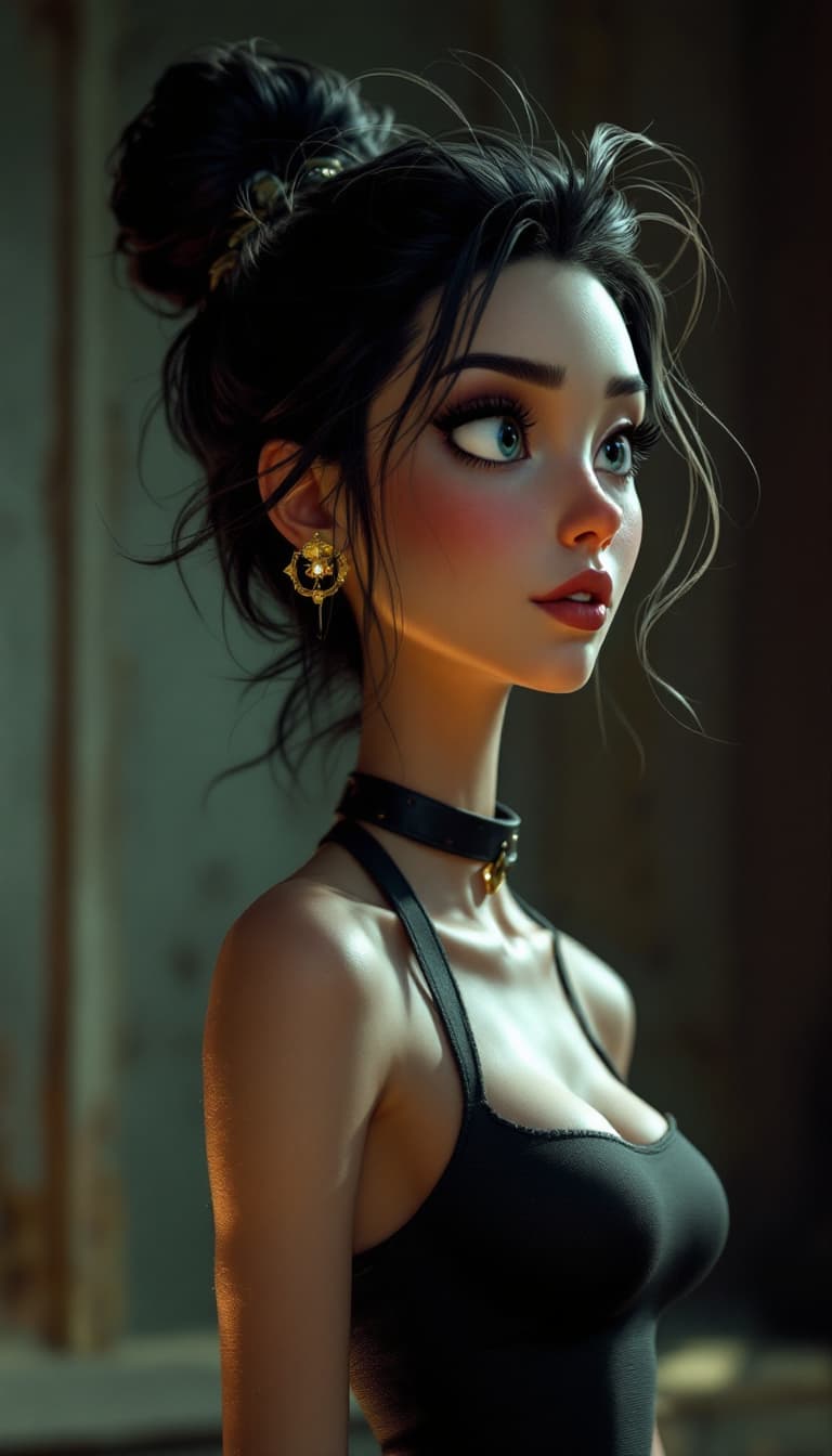 AI generated: woman, in the style of disney pixar --chaos 75 --ar 1:2 --profile rsy6uq9 --stylize 750