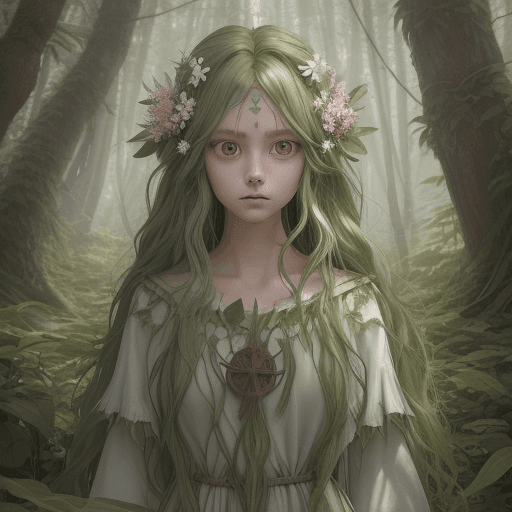AI generated: Create a visual representation of the Magis Forest Guardian character with the following description...