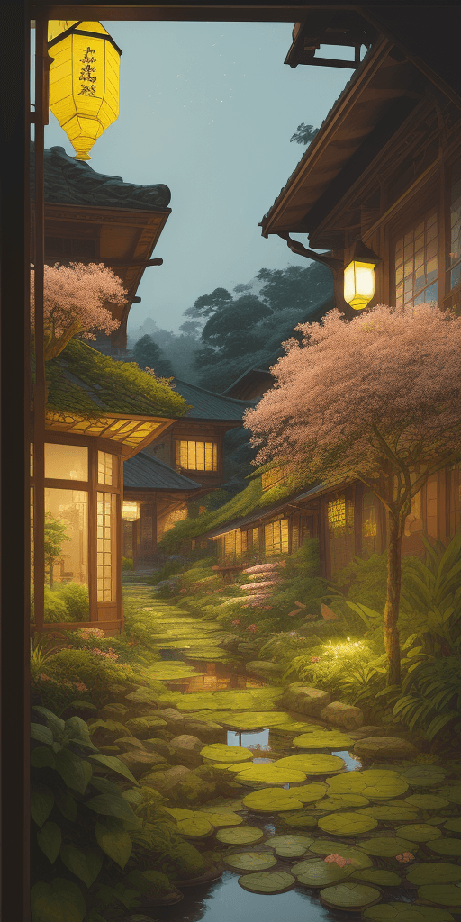 AI generated: Paper Cuttings of tea garden landscape, with vibrant colors, delicate details, Art Frahm, accent lig...
