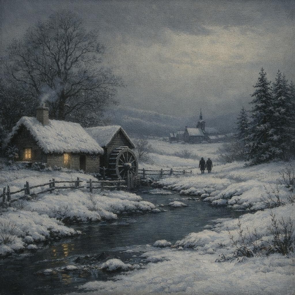 AI generated: Generate a similar snowy image to this
