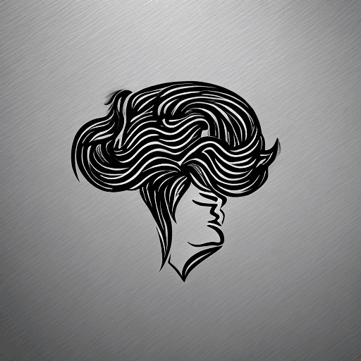 AI generated: wig，logo design