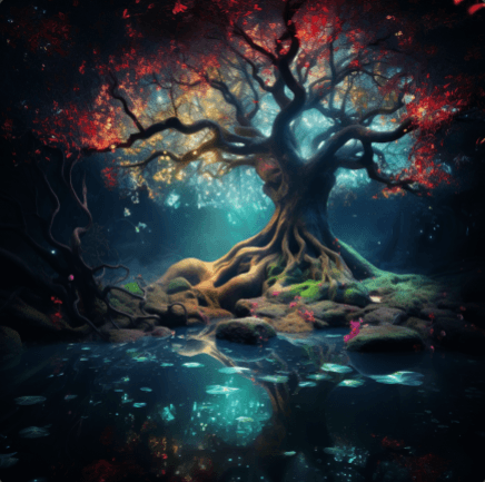 AI generated: Imagine a high-resolution photograph showing a place of extraordinary nature. Imagine an astonishing...