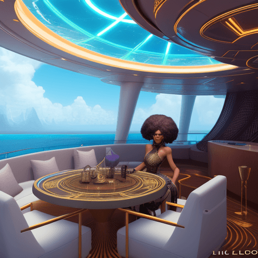 AI generated: afrofuturism high fashion entrepreneurs pitchblkpro, blasian billionaire socialites with dreads tour...