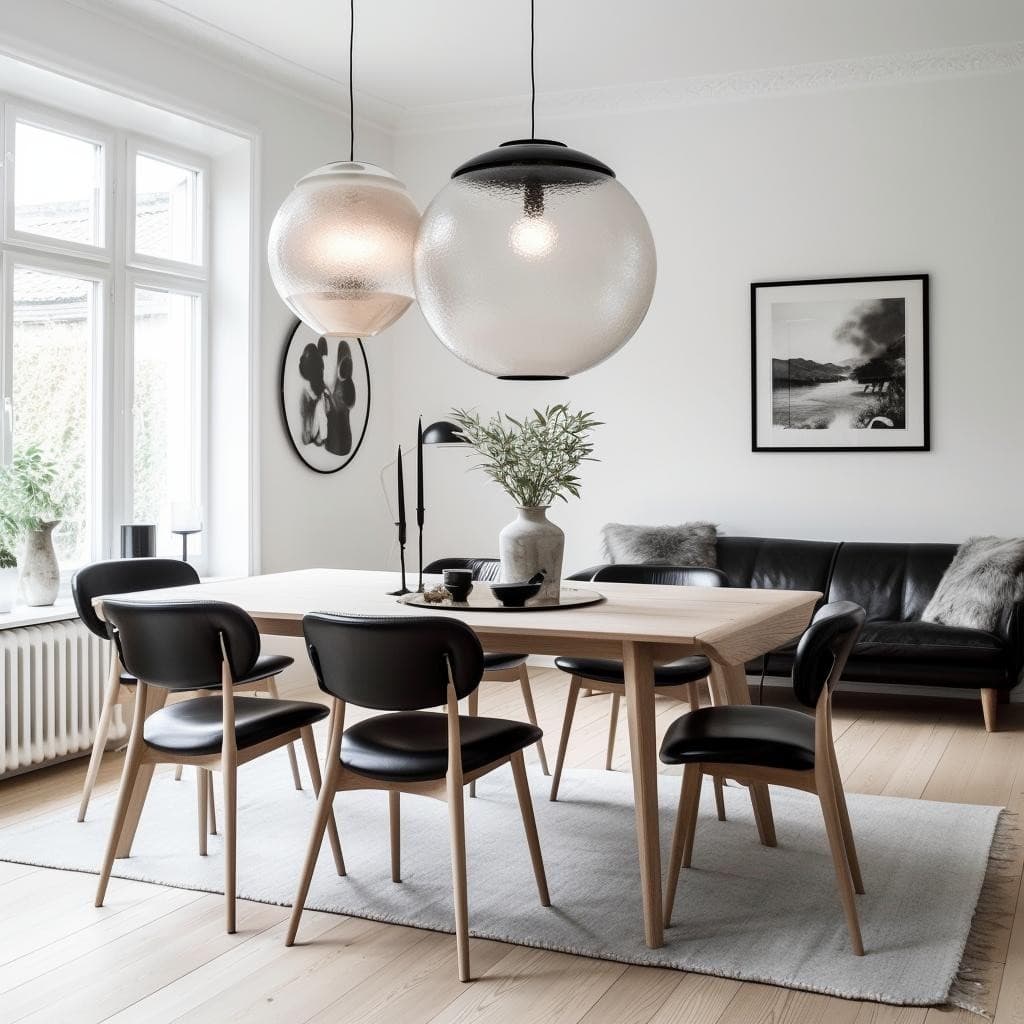 AI generated:  Photograph, contemporary living room, soft light of morning, integration of beige flooring and matt...