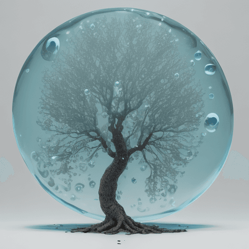 AI generated: image of a tree full of bubbles