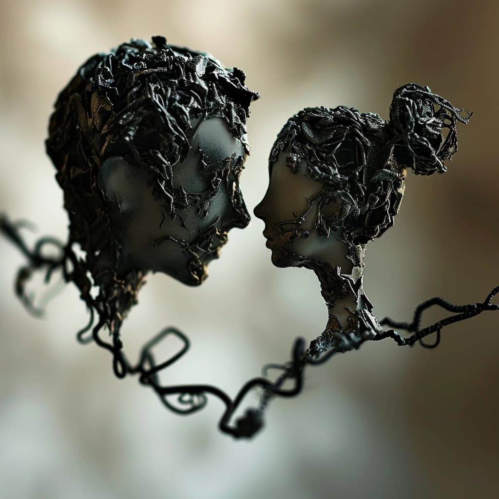 AI generated: Photograpghy of a intricate line of love --ar 3:2 --v 6