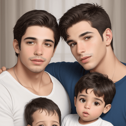 AI generated: how will a family of two sons with Spanish and Cuban backgrounds look like