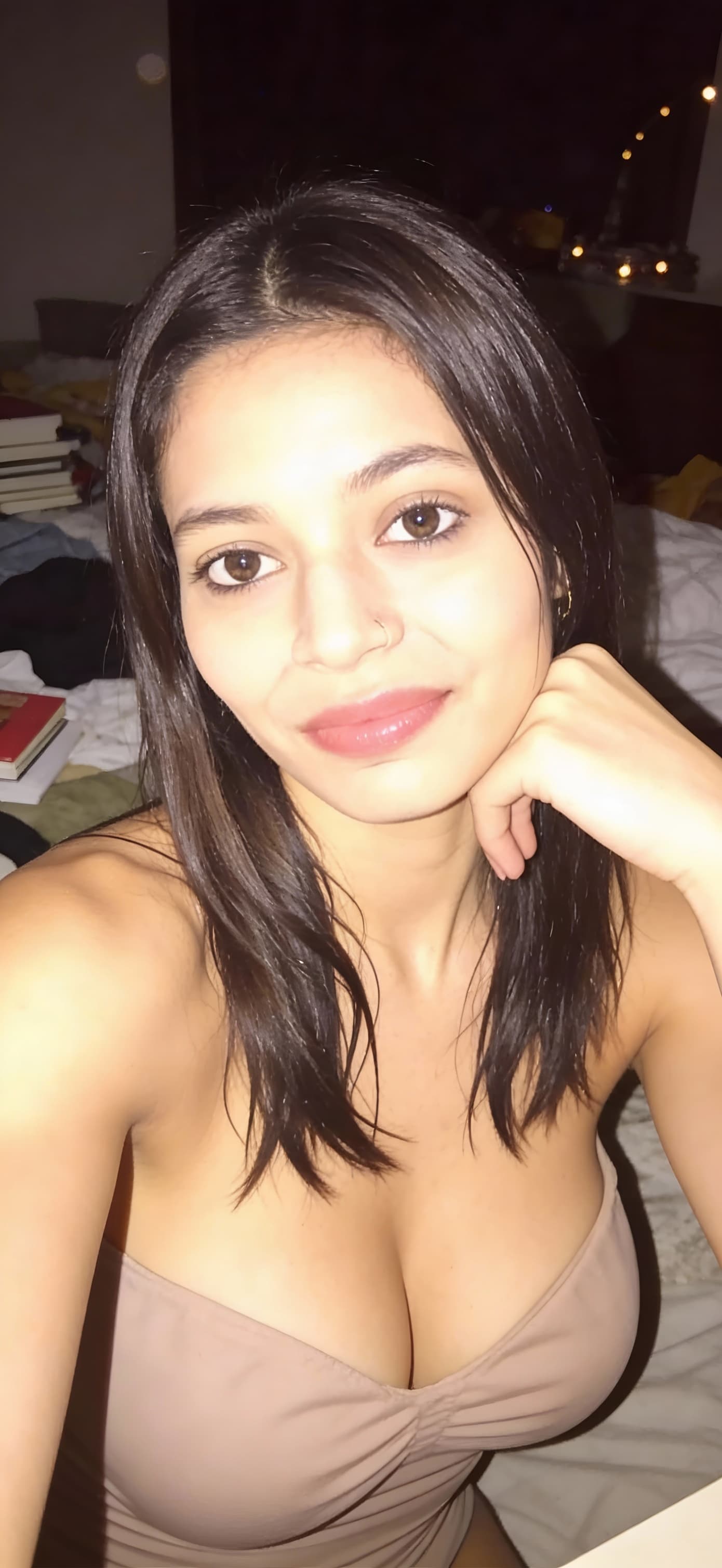 AI generated: Take the face from the input picture. An extremely mediocre iPhone front camera selfie, with no clea...