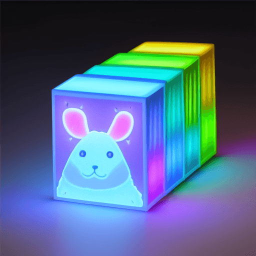AI generated: elabora un toro con luces led llamativo para un cuadro en acrilico

