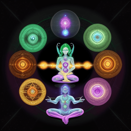 AI generated: 12 chakras, landing on earth, speaking to aliens, kjhwrokjhsd
