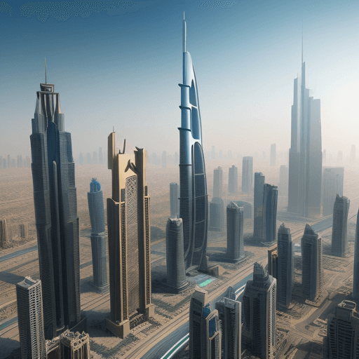 AI generated: create a sci-fi city of the future as Dubai will look like in 1000 years