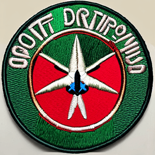 AI generated: logo liut drons embroidered military patch, hyperrealistic,geometry,exagonal,embroidered, patch full...