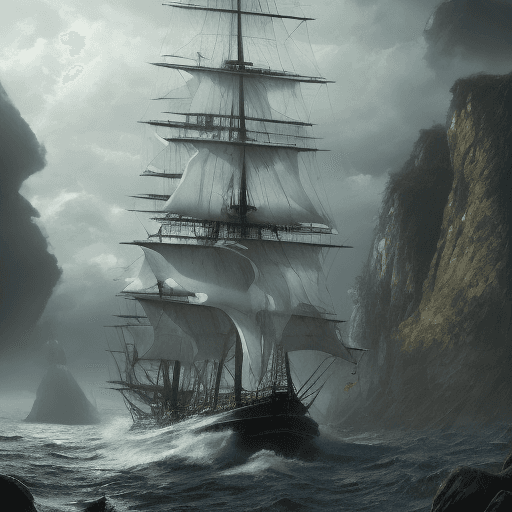 AI generated: Photo of a ultra realistic sailing ship, dramatic light, pale sunrise, cinematic lighting, battered,...