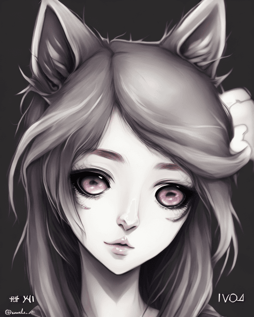 AI generated: loona, furry, anthro, eyes, eyebags, tired, shaded face, an x ornament, smooth shading,, realistic, ...
