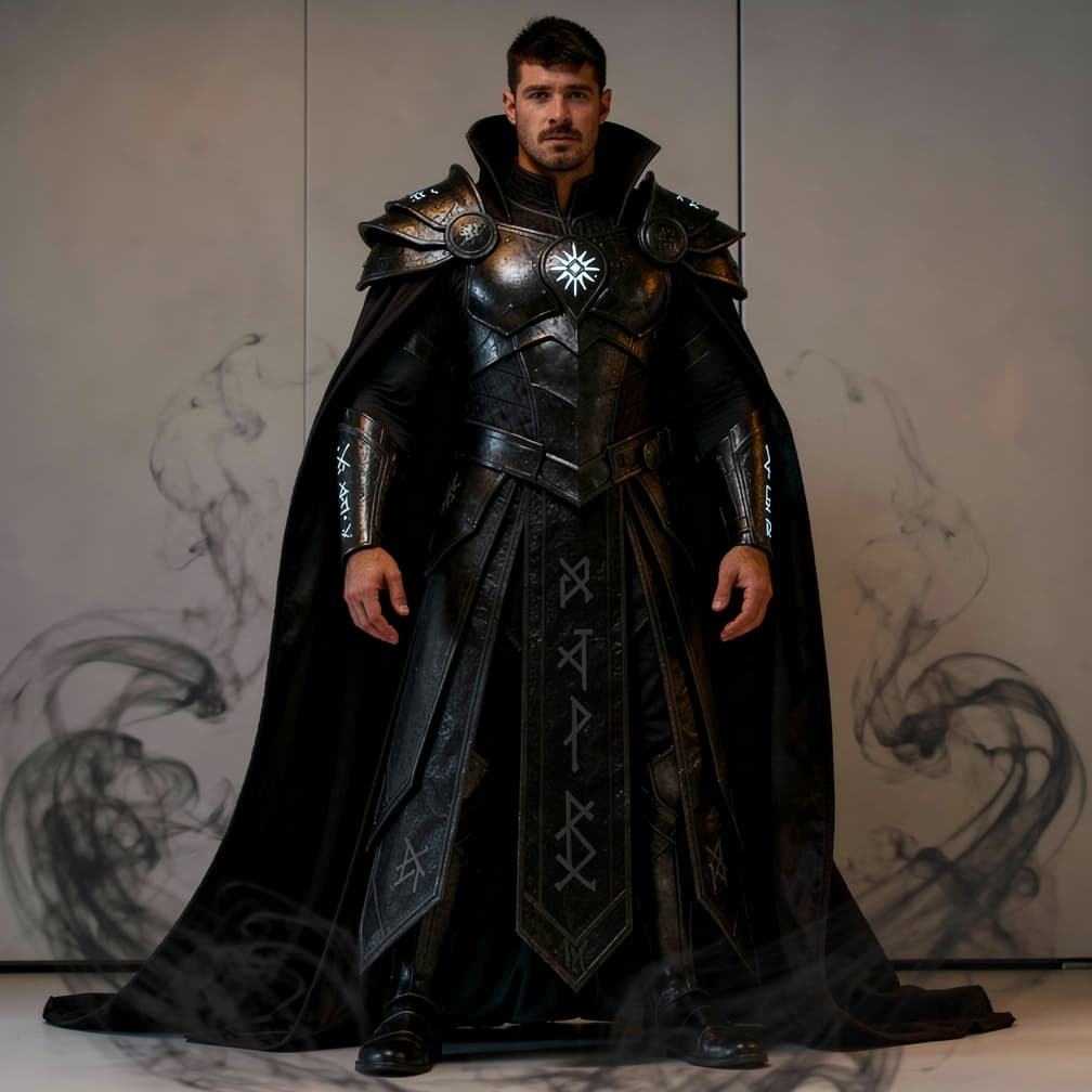 AI generated: make this man into a dark god of lust