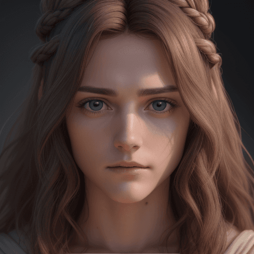 AI generated: jesus just the top part focusing on the head eyes and hair realistic 4k images