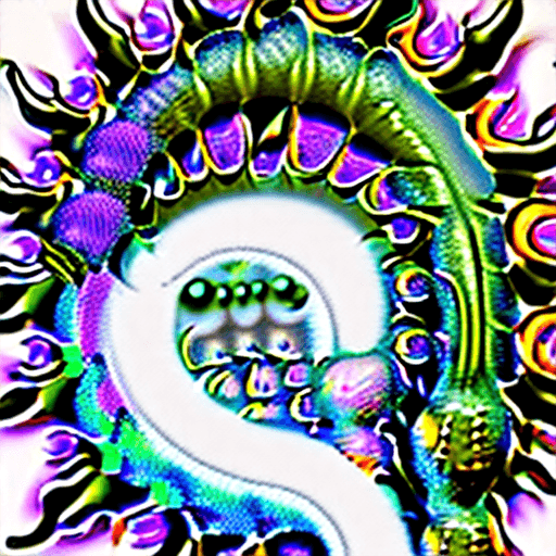 AI generated: ferrofluid monster mixed between a cat and a velociraptor::5, sinister, in the jungle, tentacles, al...
