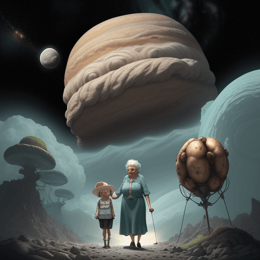 AI generated: Grandma Ethel, a spirited grandmother with a penchant for adventure, embarks on an extraordinary jou...