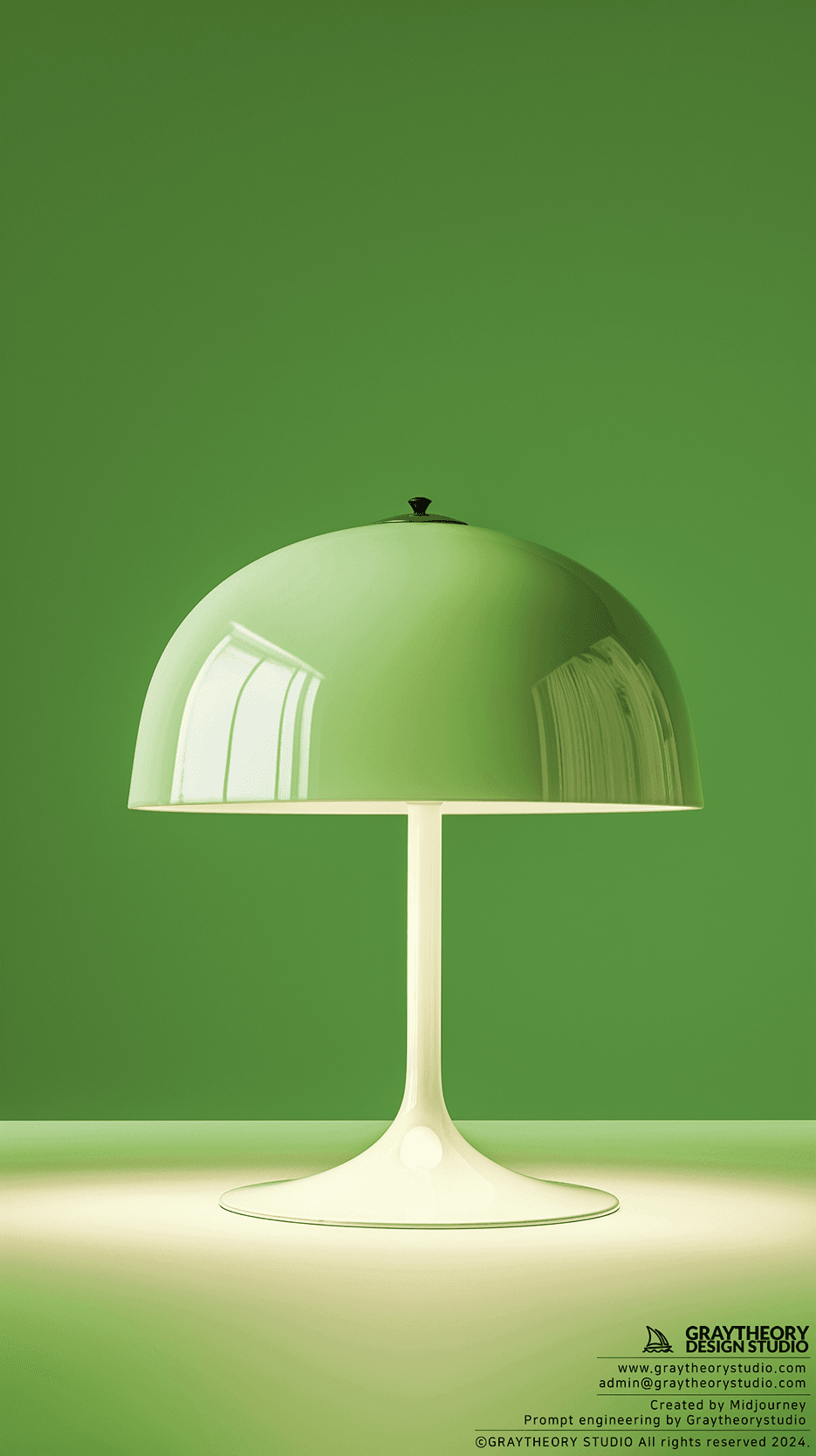 AI generated: photogrpahy, table Lamp, contrast of the background