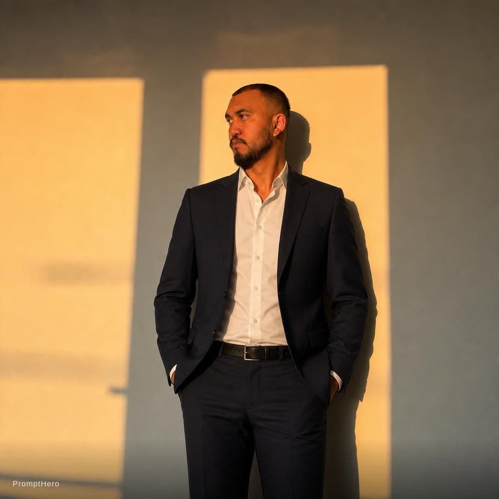 AI generated: in a bussiness modern suit
