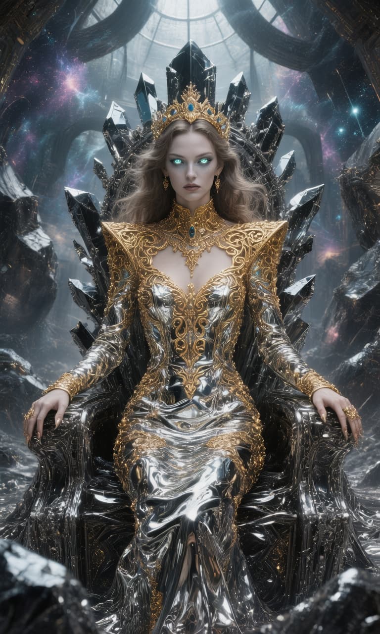 AI generated: dark fantasy ,eldritch horror ,mythology ,apocalyptic visions ,necromantic royalty ,cosmic horror, S...