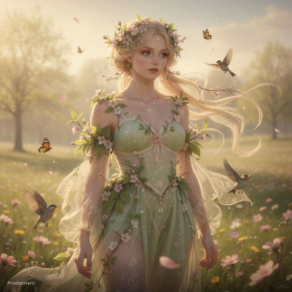 AI generated: The personification of springtime <lora:add_detail:1>