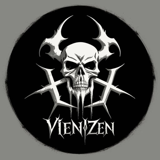 AI generated: death metal font with the name "Vincenzo"