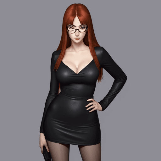 AI generated: Daria Morgendorffer the main character of the animated series Daria, serious expression, very excite...