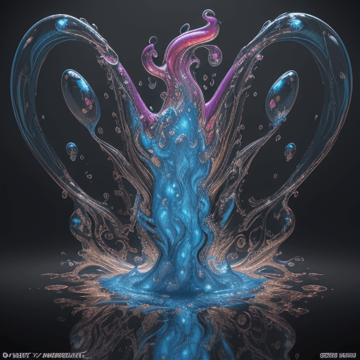 AI generated: vibrantly colorful baroque + surrealistic dynamic fluid simulation, spiritual vibes, semi-transparen...