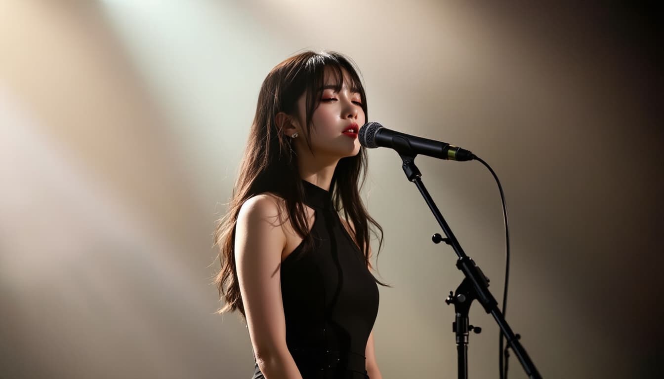 AI generated: Full body photo of Risa, a Japanese girl, wearing a sleeveless black dress, Make a solemn expression...