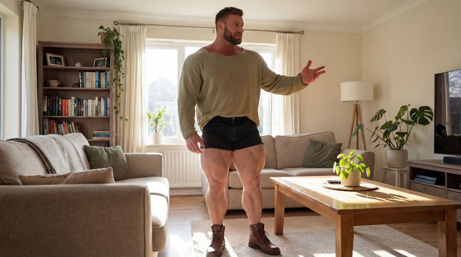 AI generated: The model's legs are bigger. His nose is more refined.