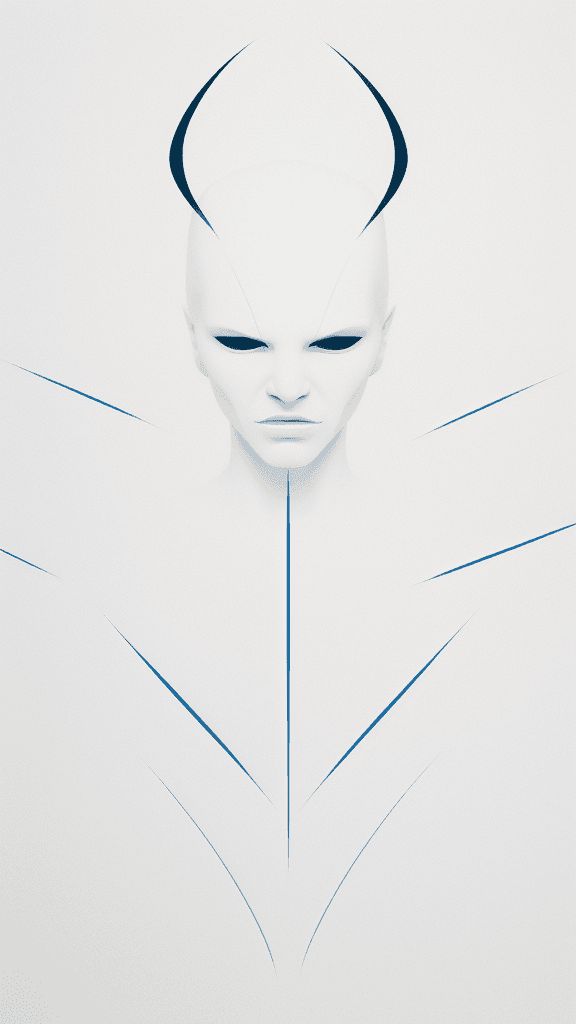 AI generated: (best quality, ultra-detailed, realistic:1. 2) demonic, clean lines, minimalist artwork, vibrant col...