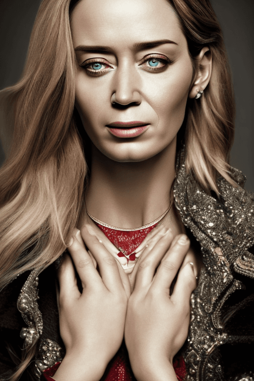 AI generated: emily blunt, nude, portrait, intricate details, ultra detailed face, beautiful, sexy, gorgeous, fema...