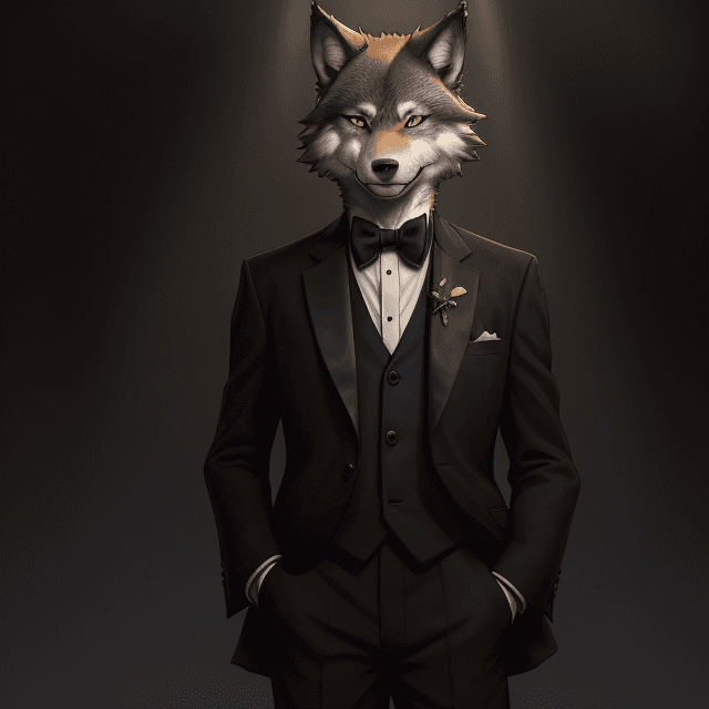 AI generated: high quality art by studio ghibli, moody lighting, anthropomorphic male wolf, teenager, tan fur and ...