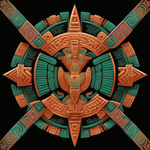 AI generated: Vector illustration of Quetzalcóatl, the Mesoamerican deity depicted as a feathered serpent, in a mo...