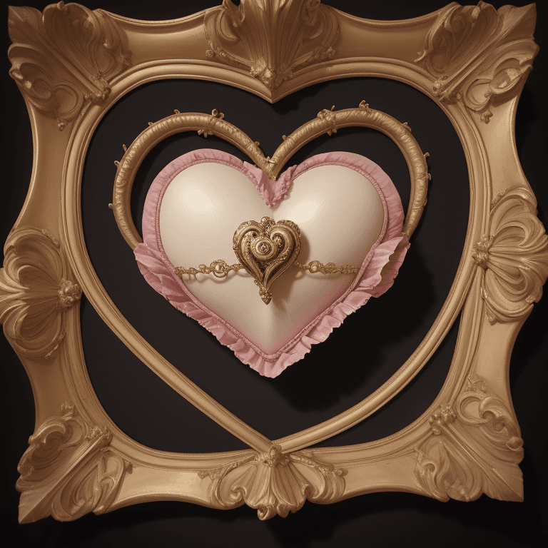 AI generated: Photo of a Baroque heart